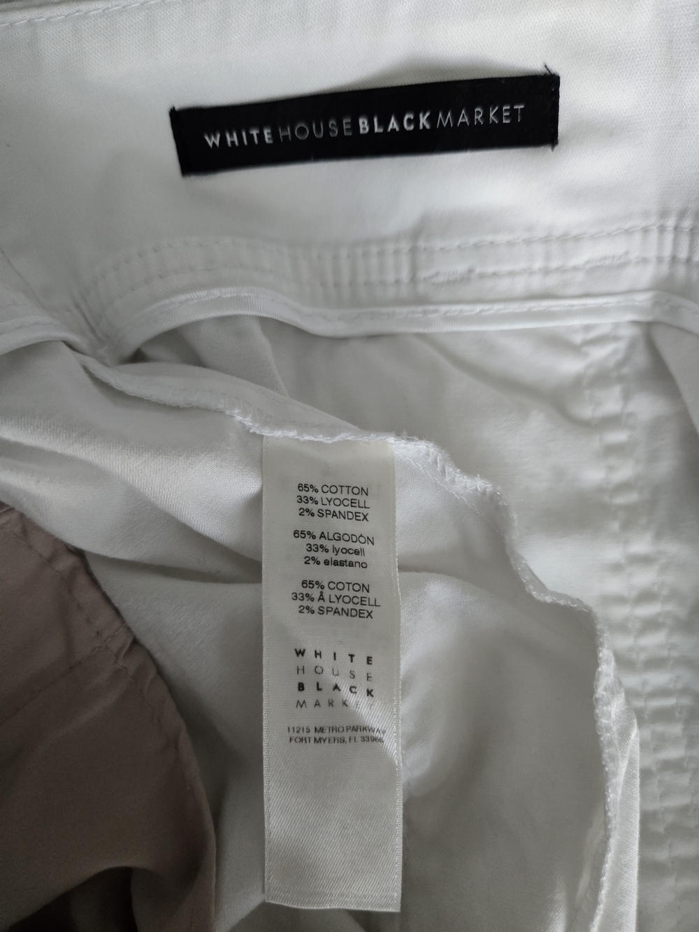 White House Black Market White The 4" Short Tailored Chino Shorts Women's Size 6 - Picture 5 of 5